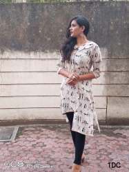 Cotton Flex With Pigment & Foil Warli Print