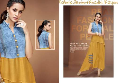 Denim Fabric Party wear Kurtis