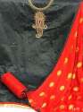 Designer Chanderi dress  with Nazmeen Dupatta thumb 5