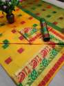Designer Cotton Sil Saree With contrast Blouse thumb 4