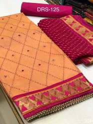 Designer  Dress material with Mirror Work
