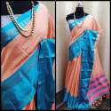 Designer Handloom Chex Saree thumb 2