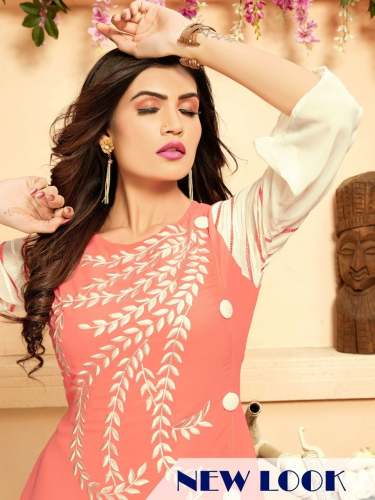 Designer Heavy Faux Georgette Kurti with Inner