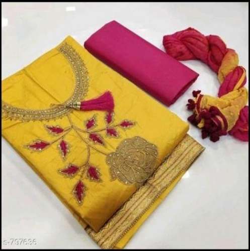 Designer Jam Cotton Dress Material 