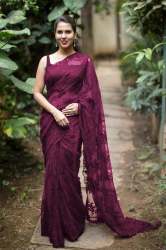 Designer net Saree By Clemira