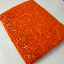 Designer Net saree with embroidary work 
