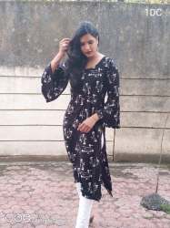 Designer Rayon Discharge Print Kurti