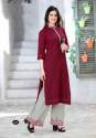 Designer Rayon Kurti With Plazo thumb 4