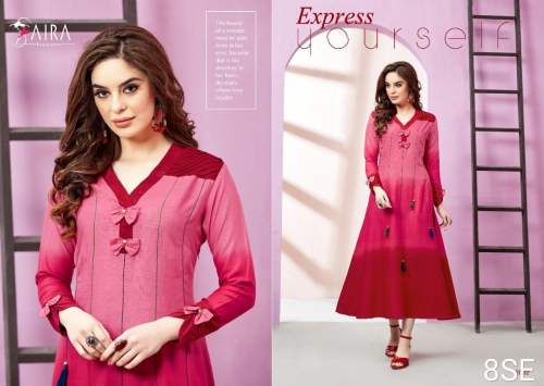 Elegant Shaded Embroidery Kurti