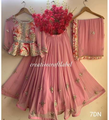 EXCLUSIVE EMBROIDERED GEORGETTE LEHENGA