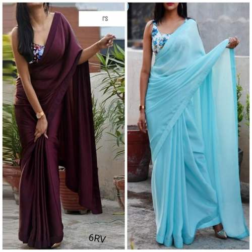 Fancy Silk saree with satin border