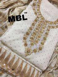 Fox Georgette Full Soft  Febric Dress Material