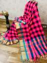 Handloom Chex Saree thumb 2