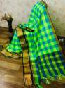 Handloom Chex Saree thumb 3