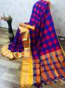 Handloom Chex Saree thumb 5