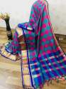 Handloom Chex Saree thumb 6