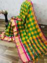 Handloom Chex Saree thumb 7