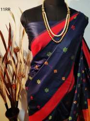 Handloom raw silk weaving saree