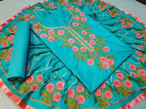  Heavy Cotton Dress Material WITH AARI WORK