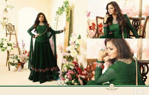 Heavy Fox Georgette Dress With Embroidary work