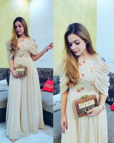 HEAVY GEORGETTE EMBROIDERY GOWN