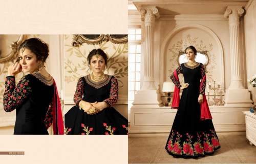 Heavy Georgette Embroidery Work Gown