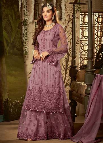 Heavy Net Dress with Embroidery work 