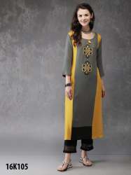 Heavy Rayon Long Kurti With Attractive Patterns