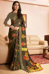 Linen juth Saree