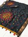 NEW DESIGNER DHWANI JUTE LINEN SAREE