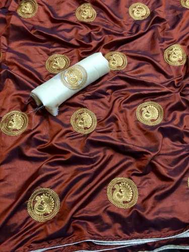 SANA Silk Embroidery work Saree With Blouse