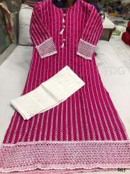 Pure chickenkari cotton kurti 