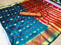 Pure Cotton Silk Saree With Contrast Pallu  thumb 1