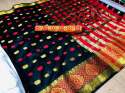 Pure Cotton Silk Saree With Contrast Pallu  thumb 10
