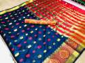 Pure Cotton Silk Saree With Contrast Pallu  thumb 6