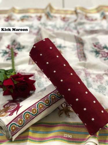 Pure Cotton with Embroidery work