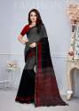 Pure Jute Linen Cotton Printed Saree thumb 1