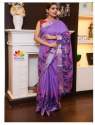 Pure Linen sartin patta Saree thumb 1