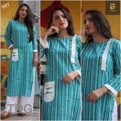 Pure Rayon cotton Kurti with Attractive print 
