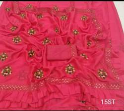 pure soft Georgette embroidered saree