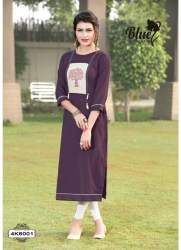 Rayon Aplic Work Kurti