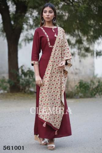 Rayon Fabric Gown