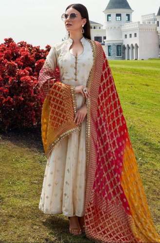 Salwar Suit in HEAVY CHANDERI SILK With Dupatta