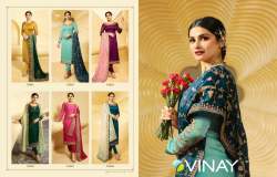 Satin Georgette Dress with Embroidery work