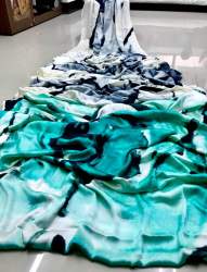 Sattin Japanese crap Printed Saree