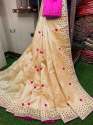 SILK SAREE WITH PUM PUM IN PALLU WITH STONE WORK thumb 7