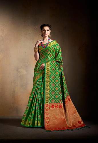 Soft banarasi silk weaving patola saree