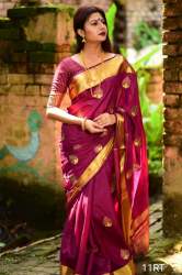 Soft Banarasi silk weaving saree