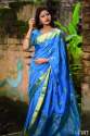 Soft Banarasi silk weaving saree thumb 1
