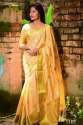 Soft Banarasi silk weaving saree thumb 2